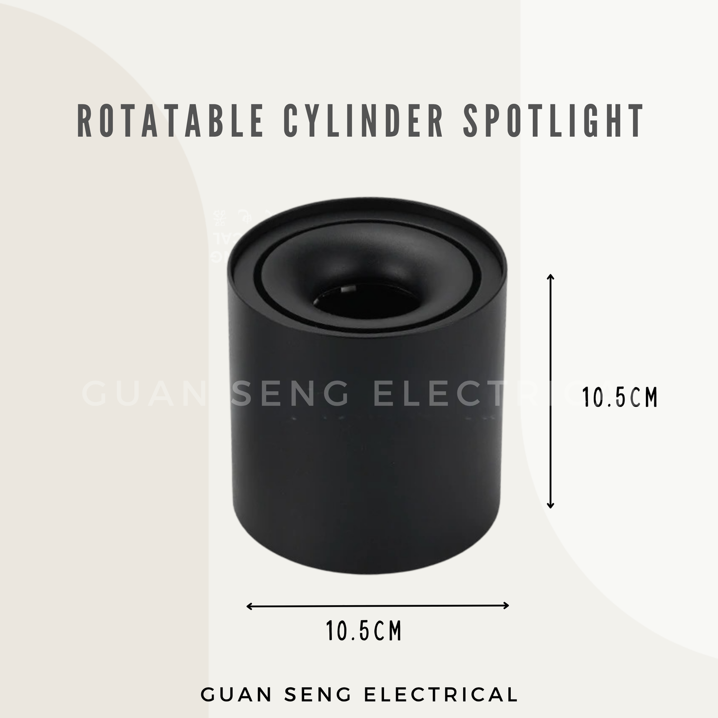 LED GU10 Rotatable Cylinder Spotlight Black White