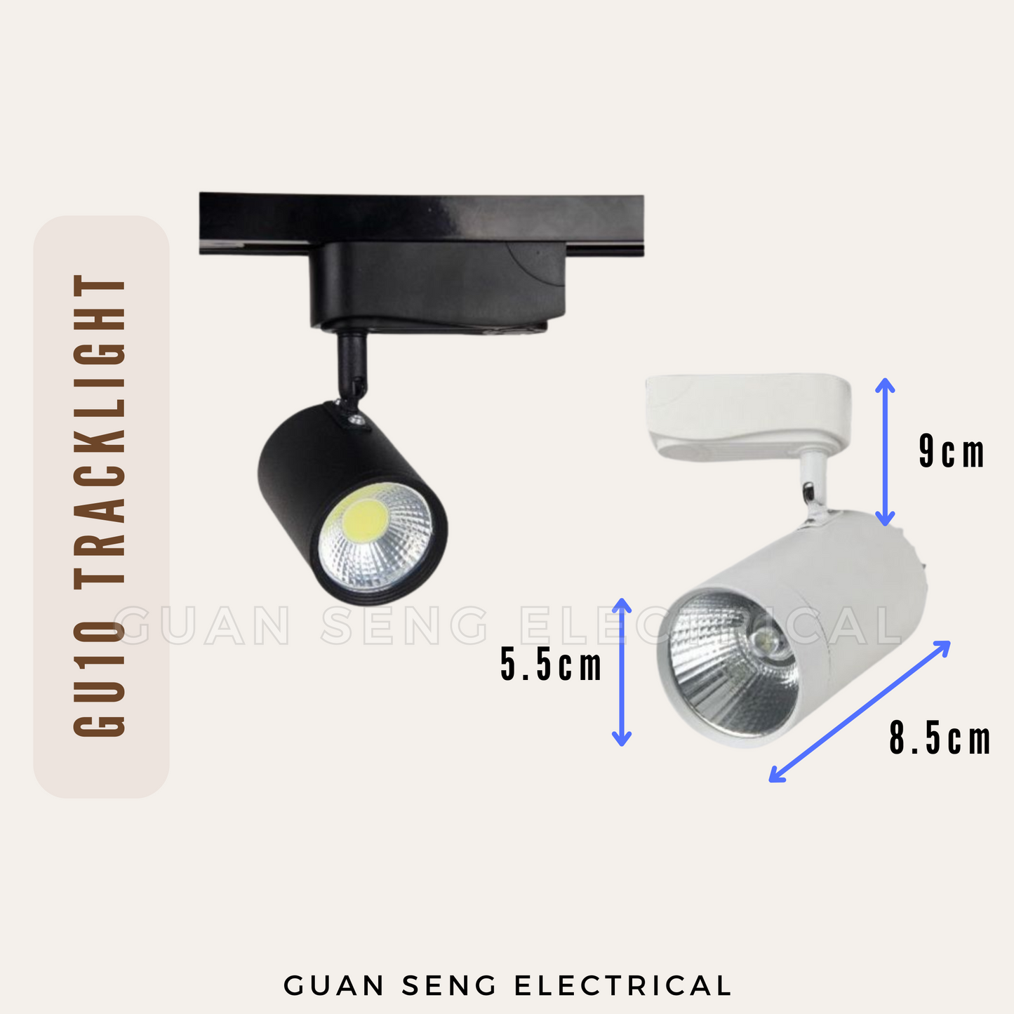 LED Tracklight with GU10 Bulb
