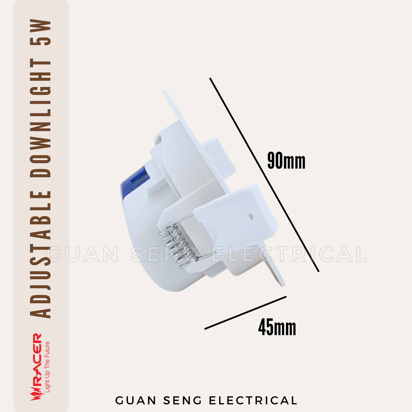 Racer Round Adjustable LED Downlight Spotlight 5W