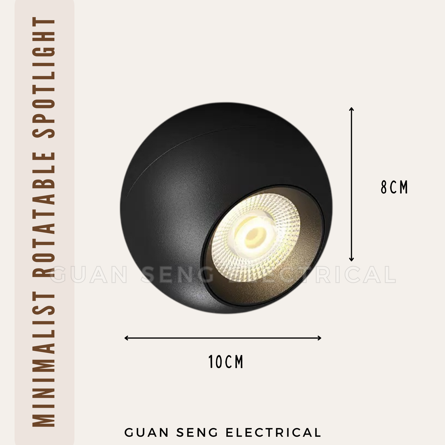 Minimalist Rotatable 360 Round Surface Spotlight Downlight 10W