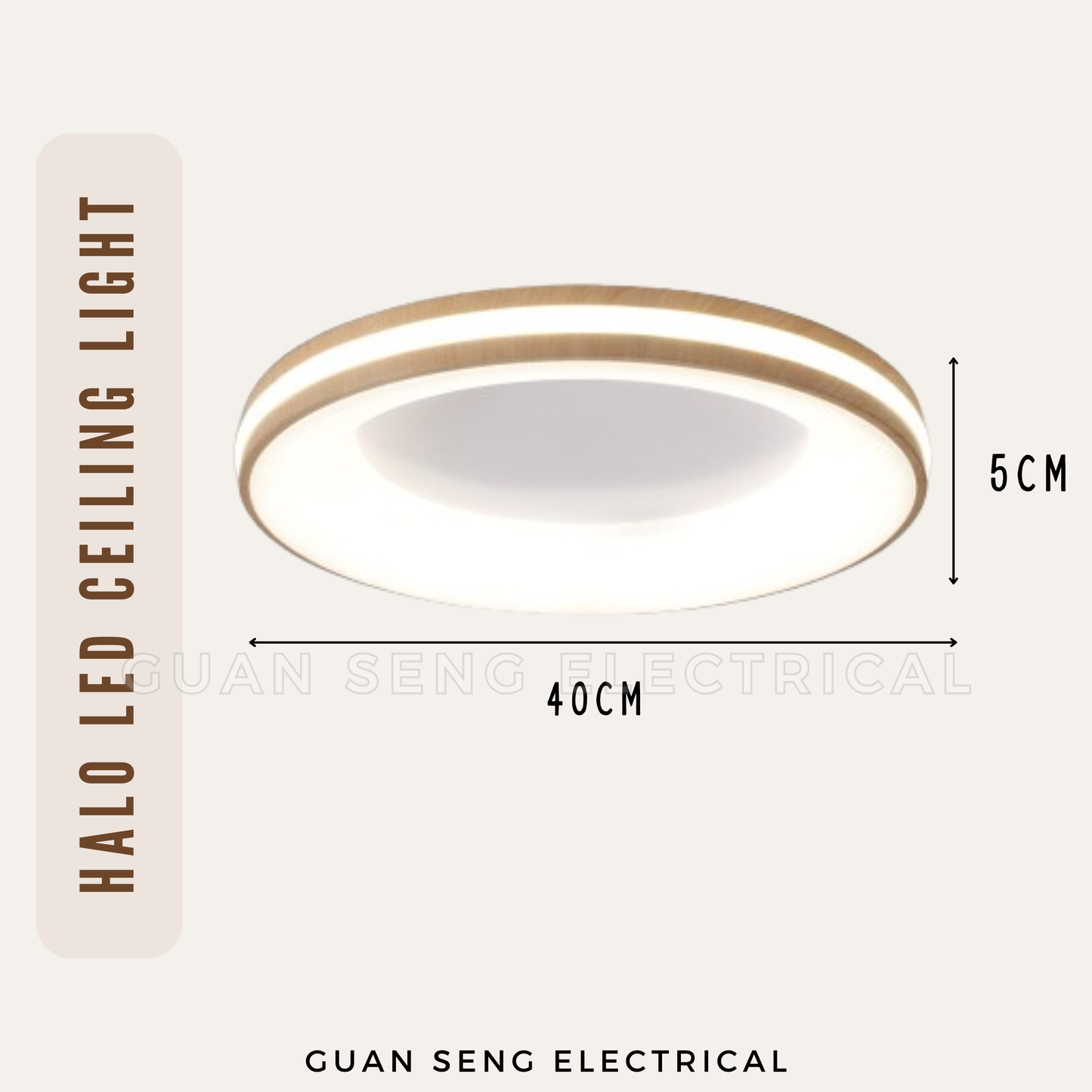 Nordic Halo LED Ceiling Light 80W 3Tone