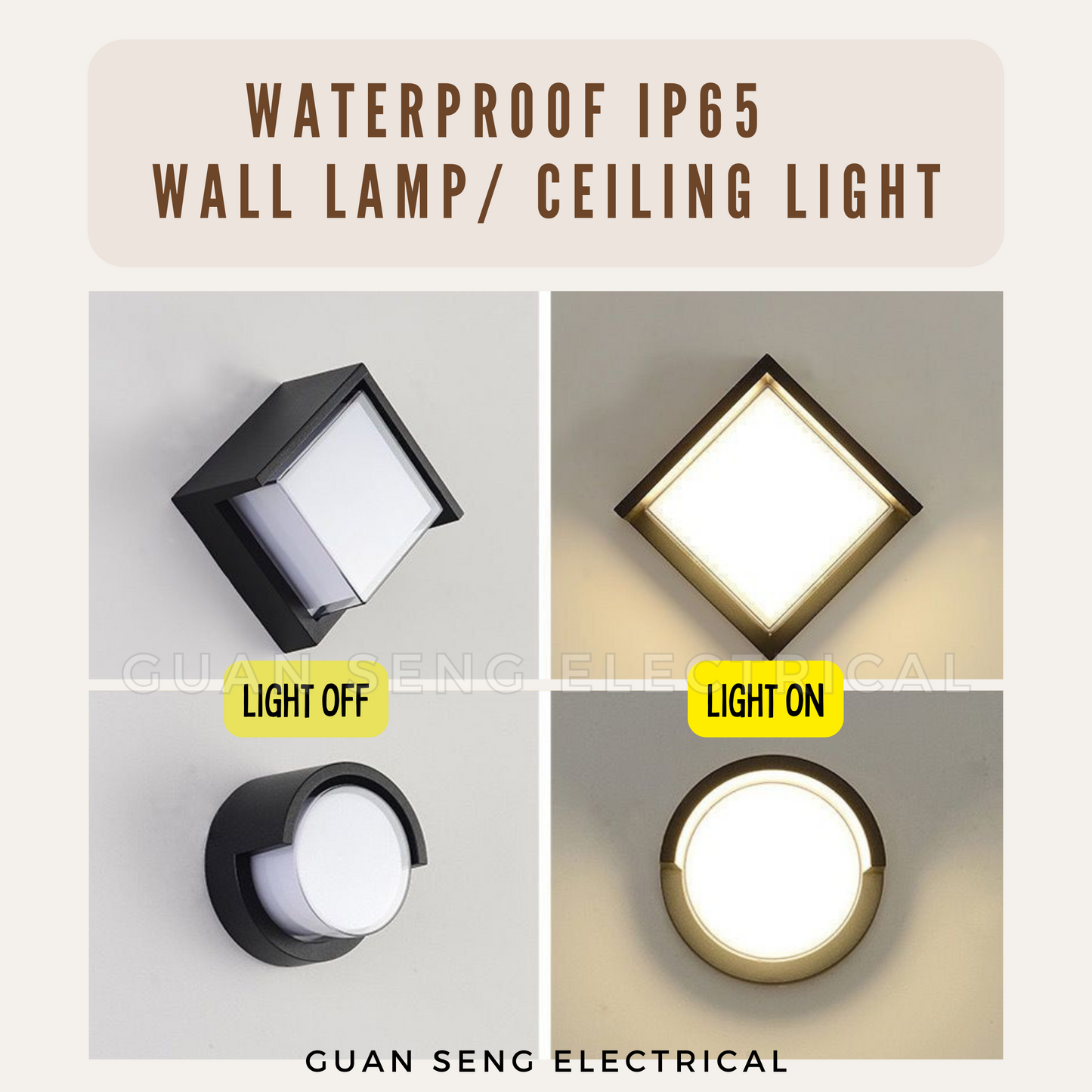LED Waterproof Wall Lamp Ceiling Light IP65 3Tone 15W 20W Indoor Outdoor