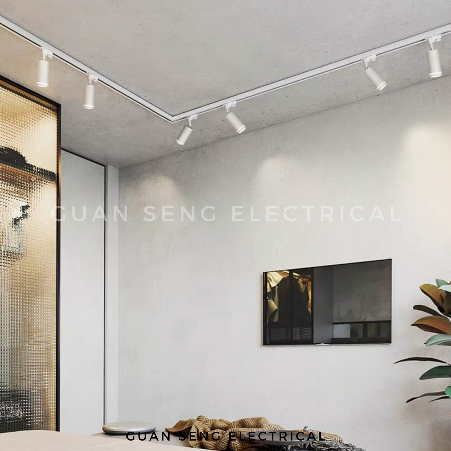 Minimalist LED Track Light Black White