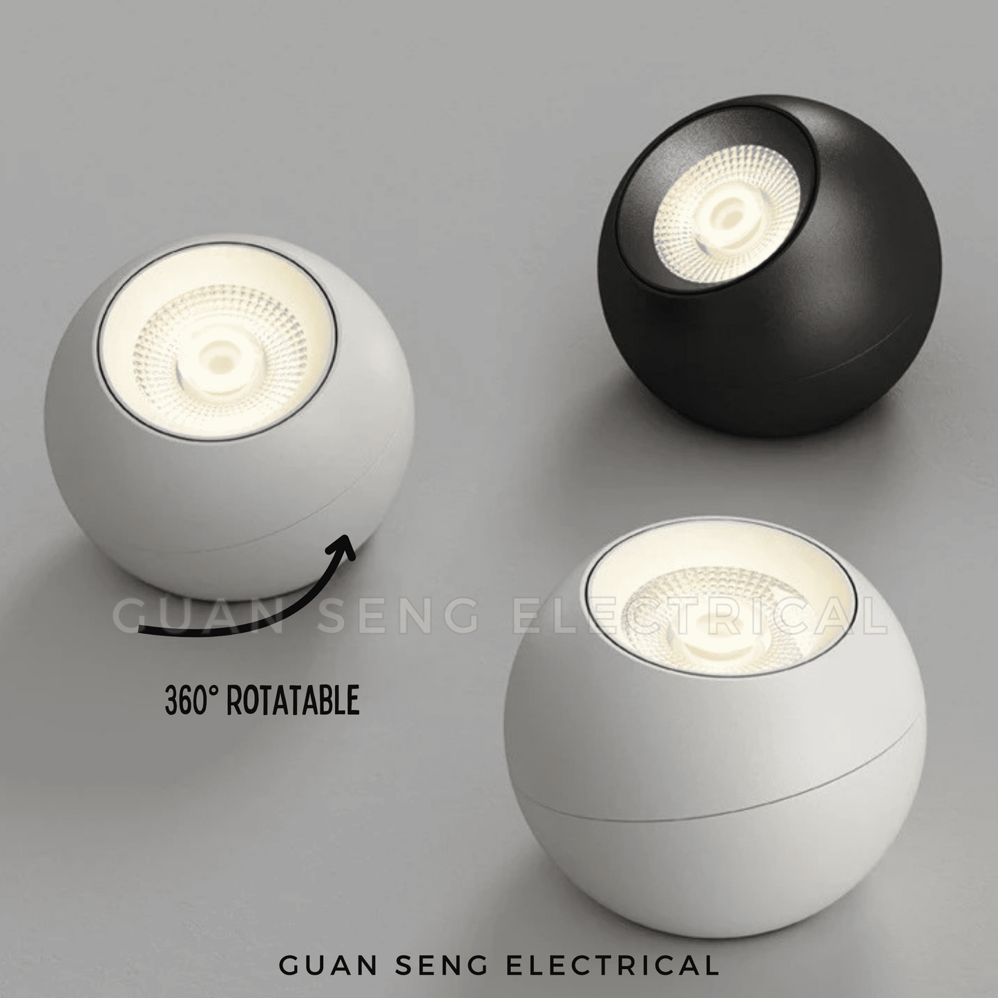 Minimalist Rotatable 360 Round Surface Spotlight Downlight 10W