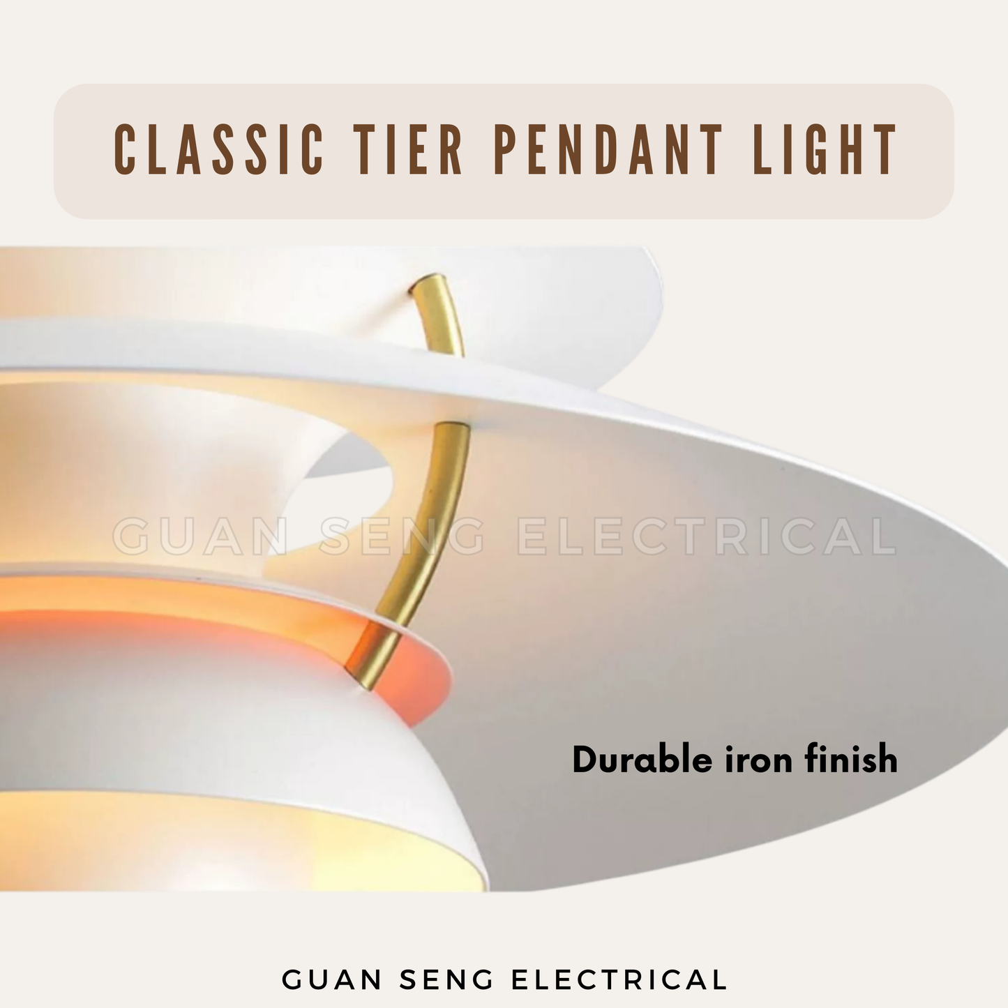 Classic Tier Pendant Light E27 Bulb