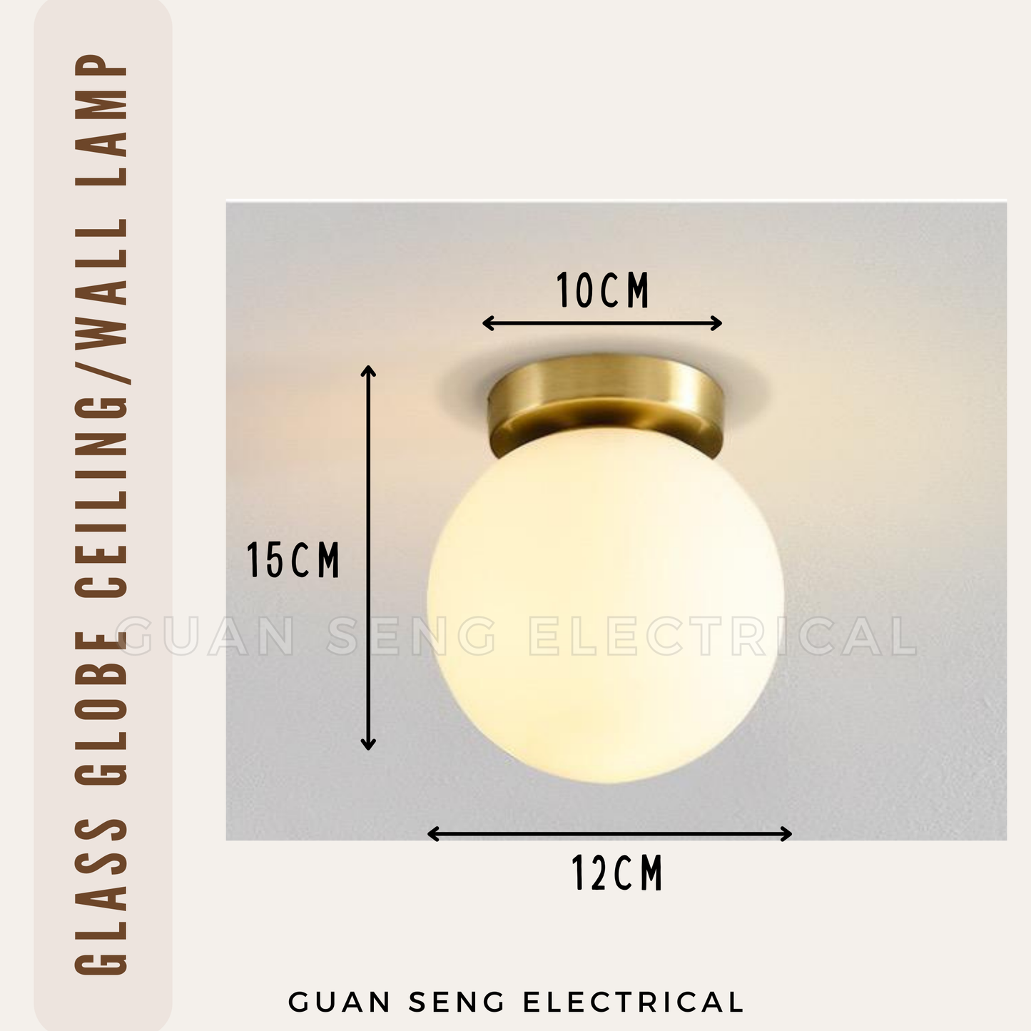 Frosted Glass Globe Wall Light Ceiling Light Black Gold G9 E27