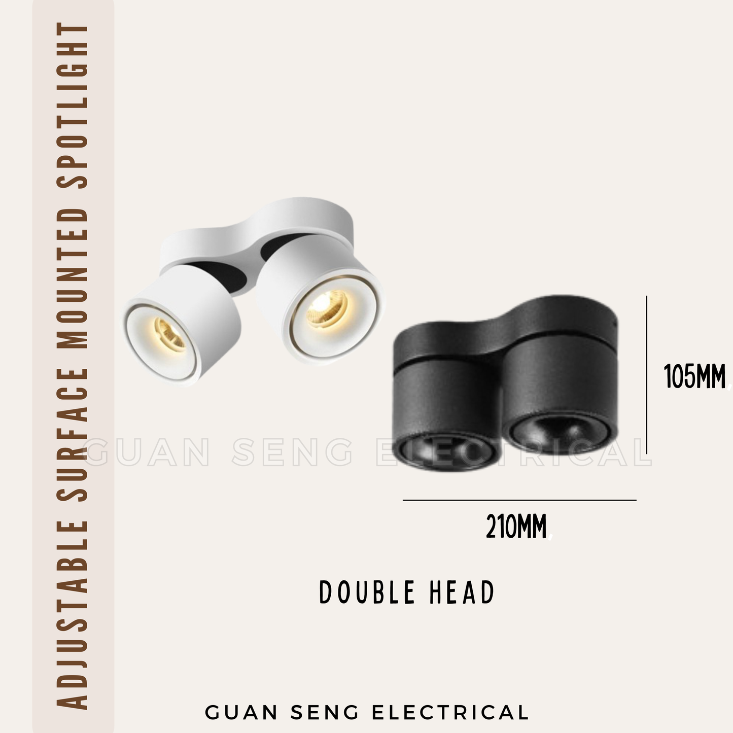 Premium Adjustable Surface Mounted Spotlight 10W 20W