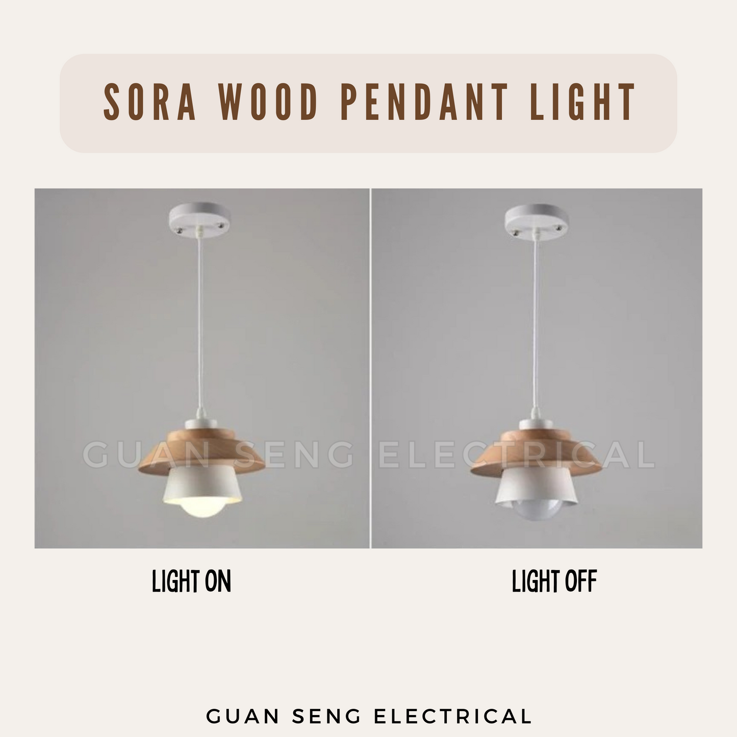 Sora Wood Pendant Light