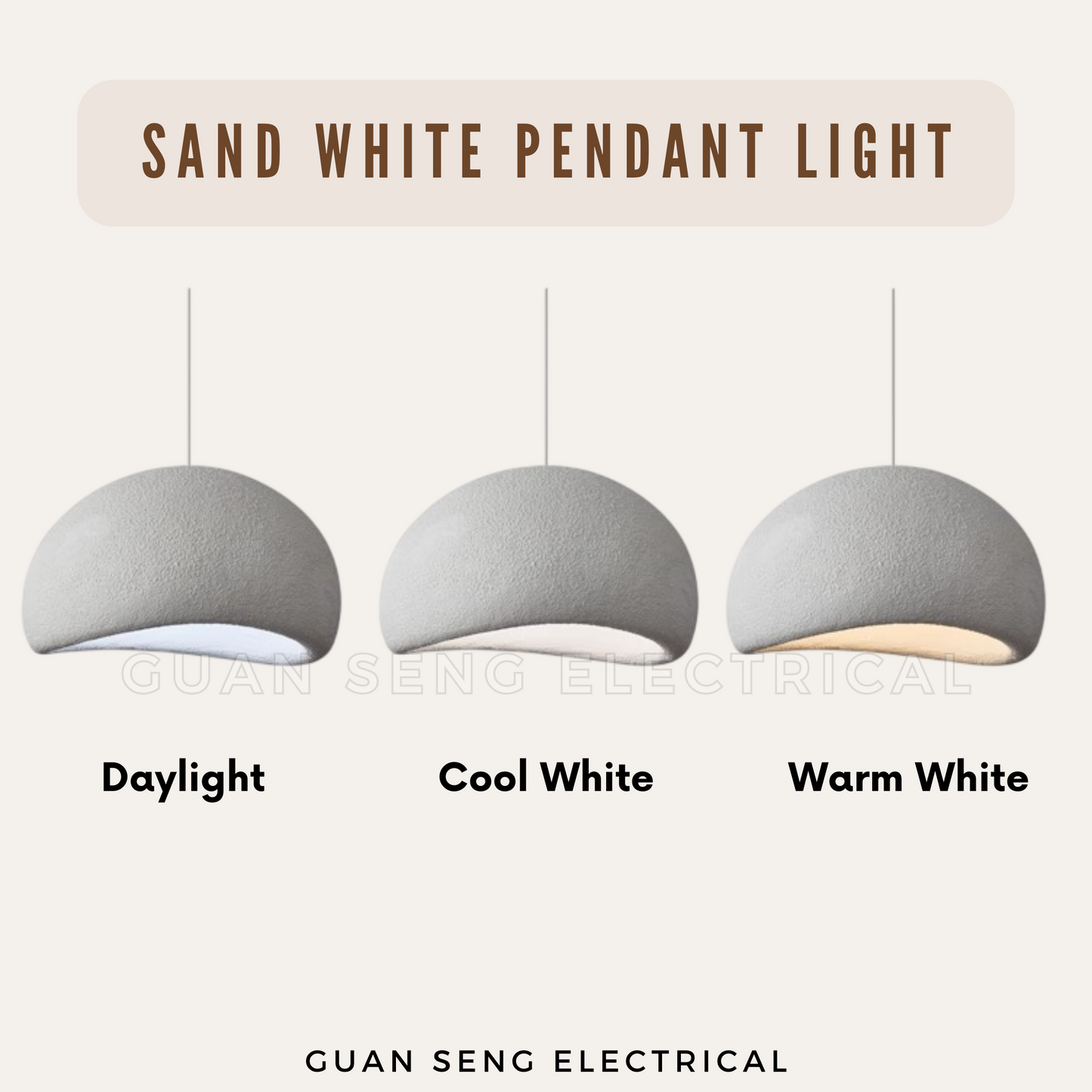 Sand White Pendant Light