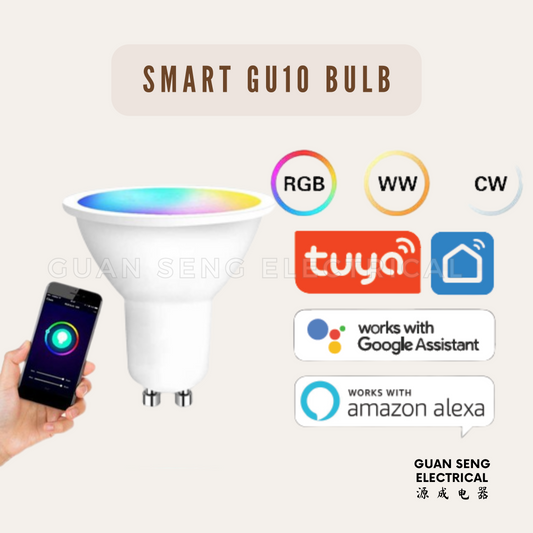 GU10 WIFI Smart LED Bulb RGB+C+W Dimmable 5W Works with Google Home Amazon Alexa
