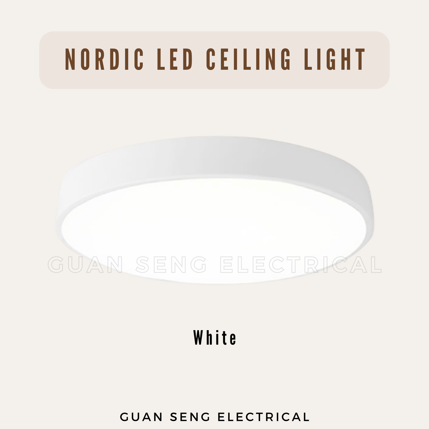 Premium LED Ceiling Light 23cm 30cm 40cm 24W 36W 48W - Black White