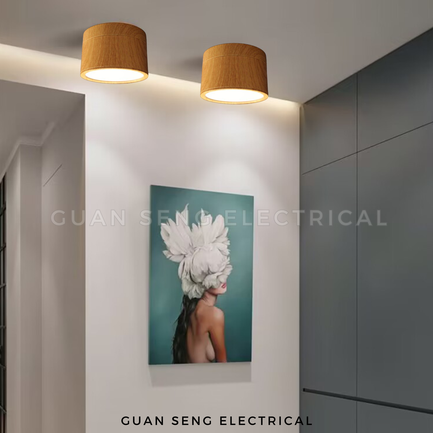 Zen Wood Surface Downlight 15W Selectable CCT 3 Tone