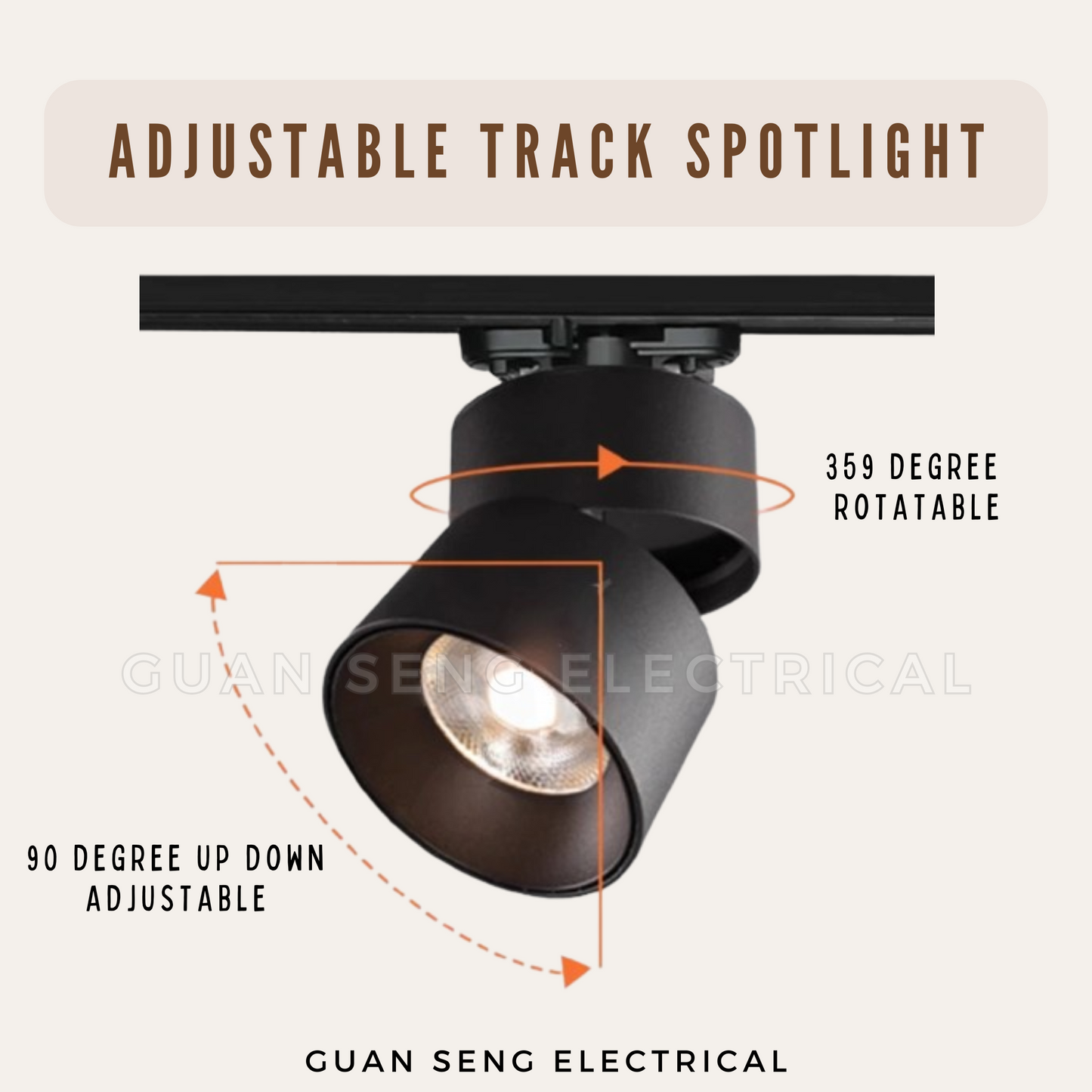 Adjustable LED Track Spotlight
