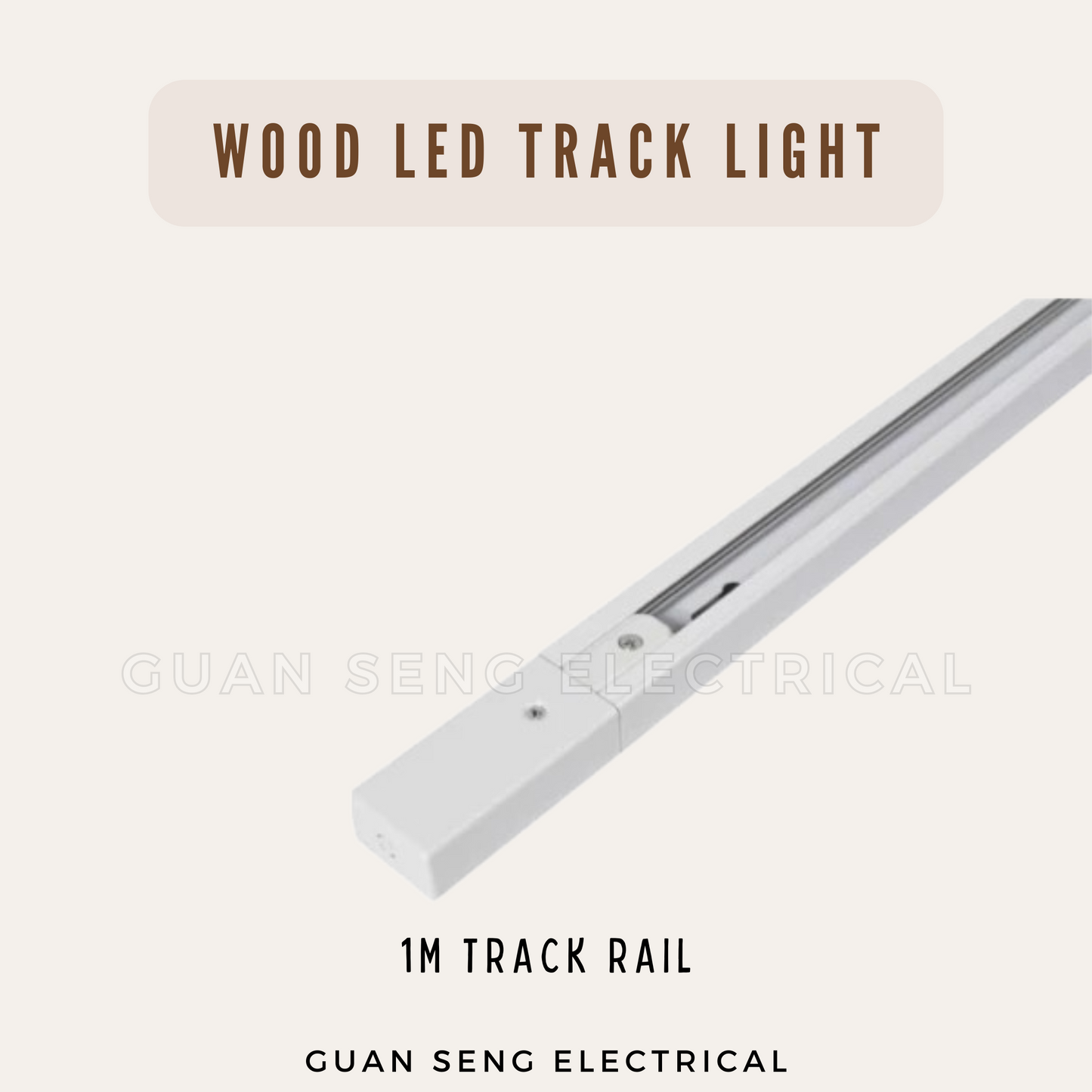 Laminate Wood LED Track Light GU10 LED Bulb Holder