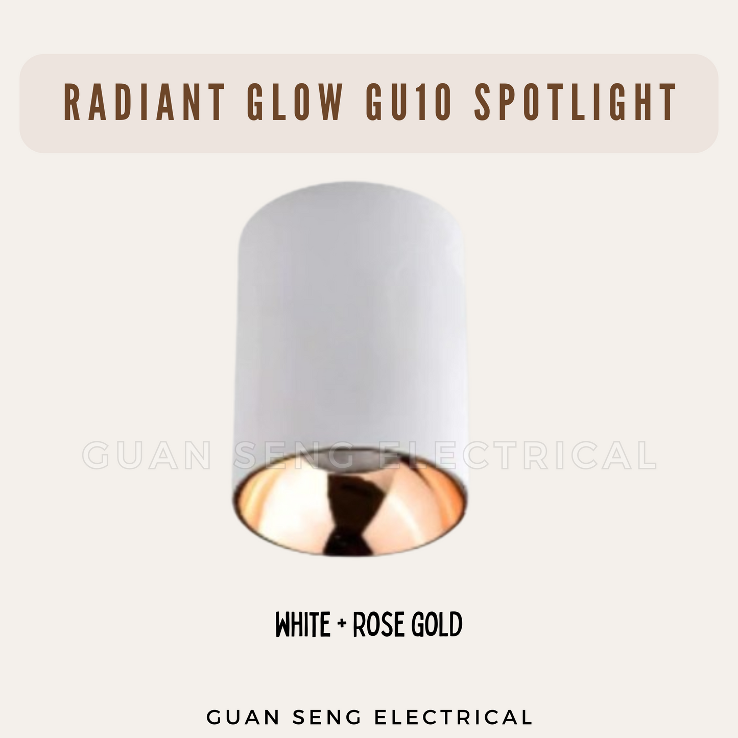 Radiant Glow Surface Mounted LED GU10 Spotlight Black White
