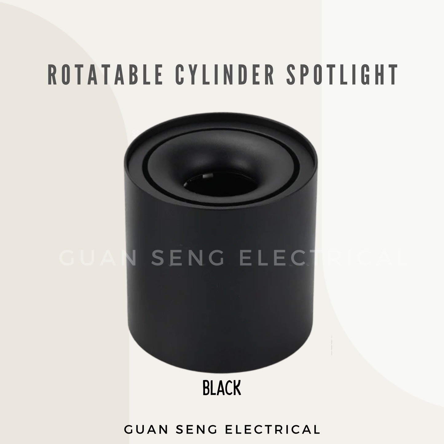 LED GU10 Rotatable Cylinder Spotlight Black White