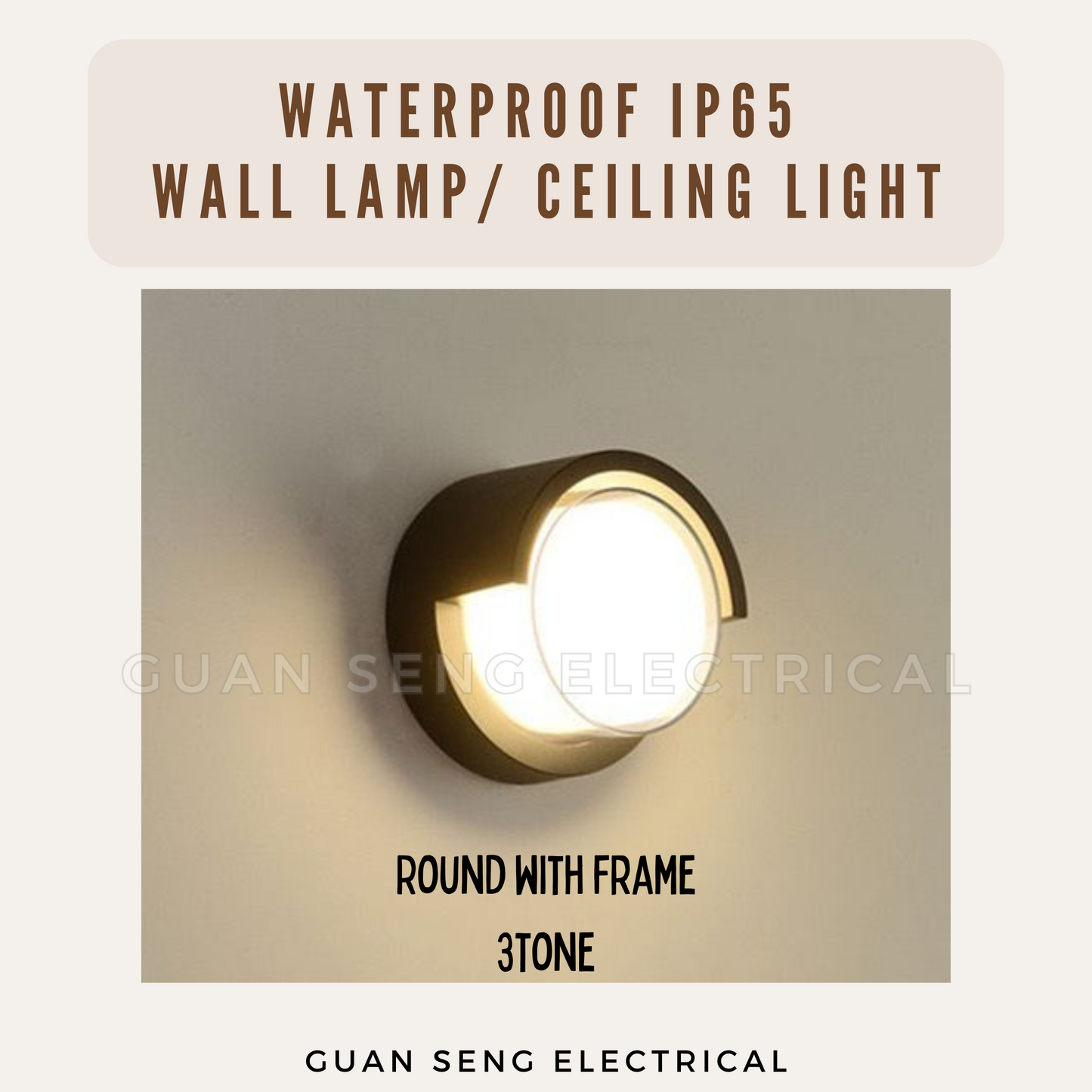 LED Waterproof Wall Lamp Ceiling Light IP65 3Tone 15W 20W Indoor Outdoor