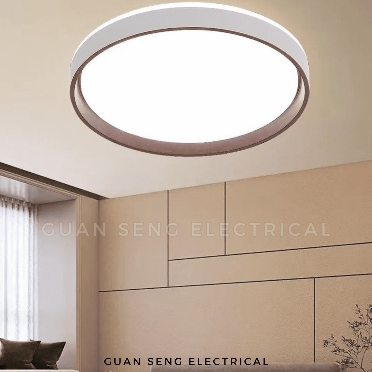 White Dual-Tone Ceiling Light
