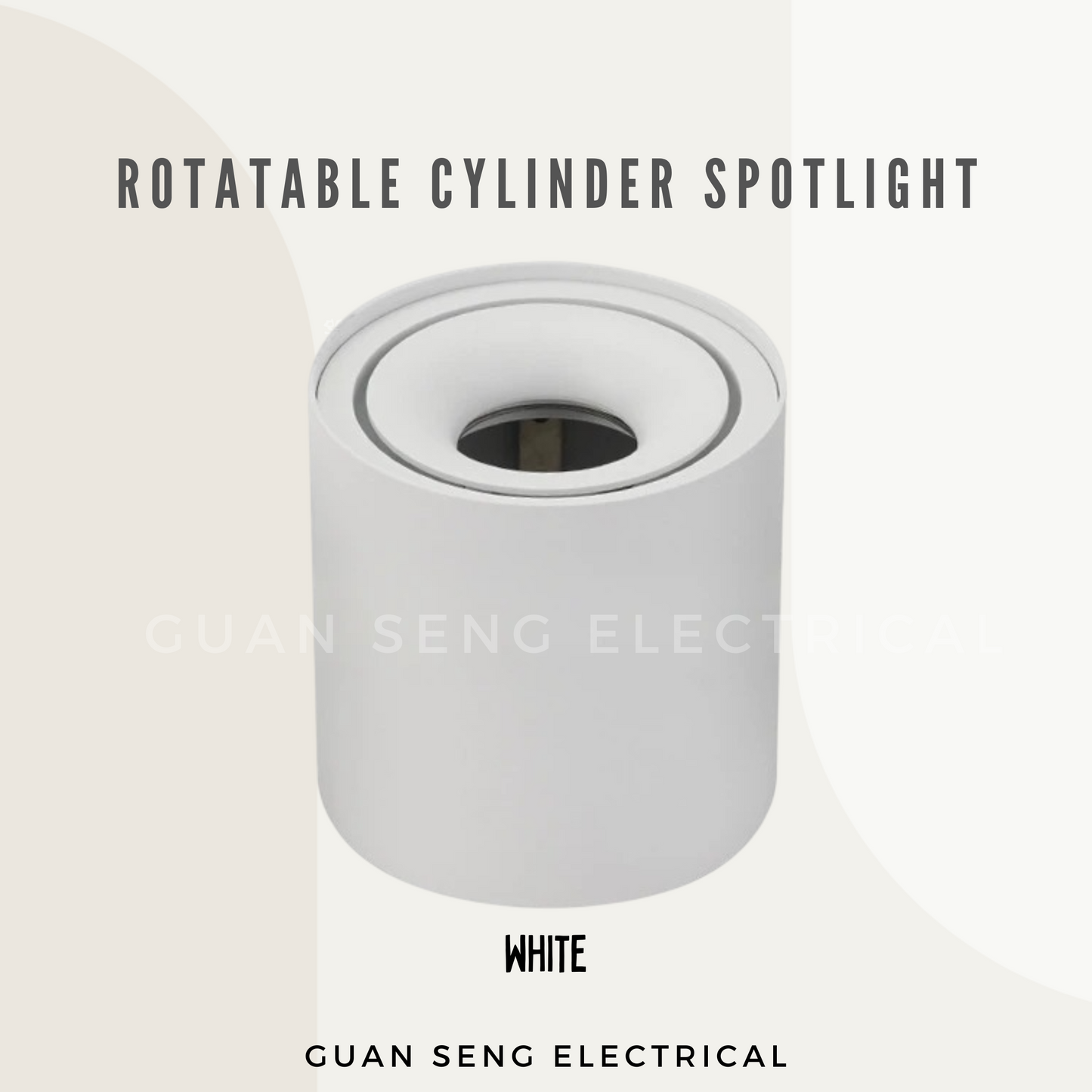 LED GU10 Rotatable Cylinder Spotlight Black White