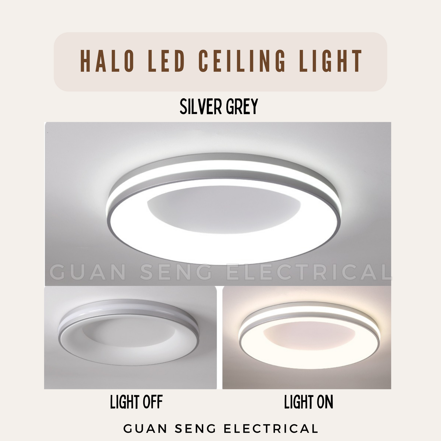 Nordic Halo LED Ceiling Light 80W 3Tone