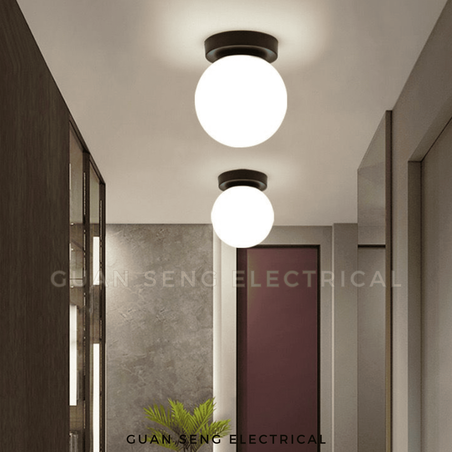 Frosted Glass Globe Wall Light Ceiling Light Black Gold G9 E27