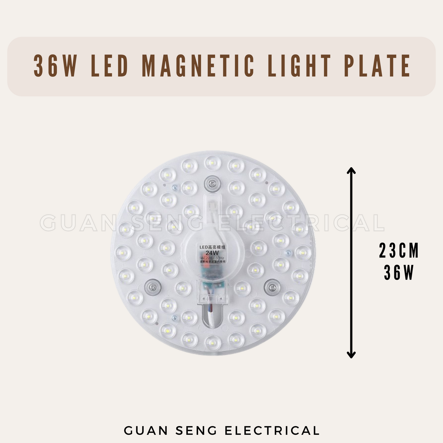 24W 36W 48W LED Magnetic Light Plate Daylight Tri-Tone