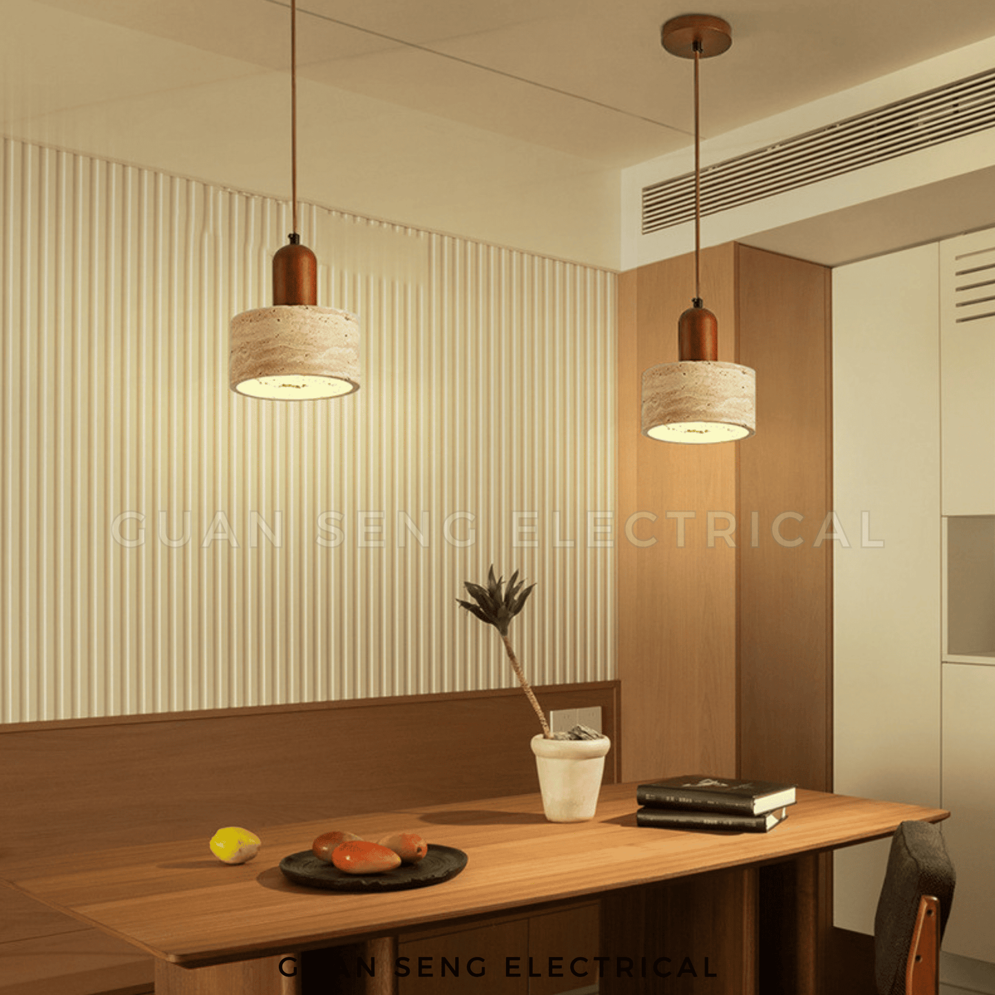 Terra Stone Pendant Light E27 Bulb | Guan Seng Electrical