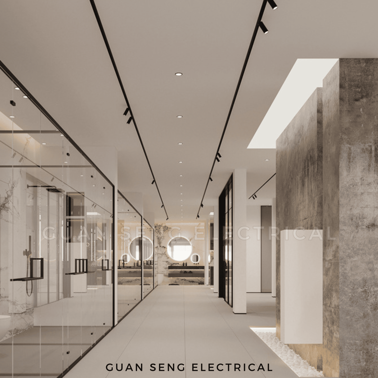 COB LED Track Light 20W Black White