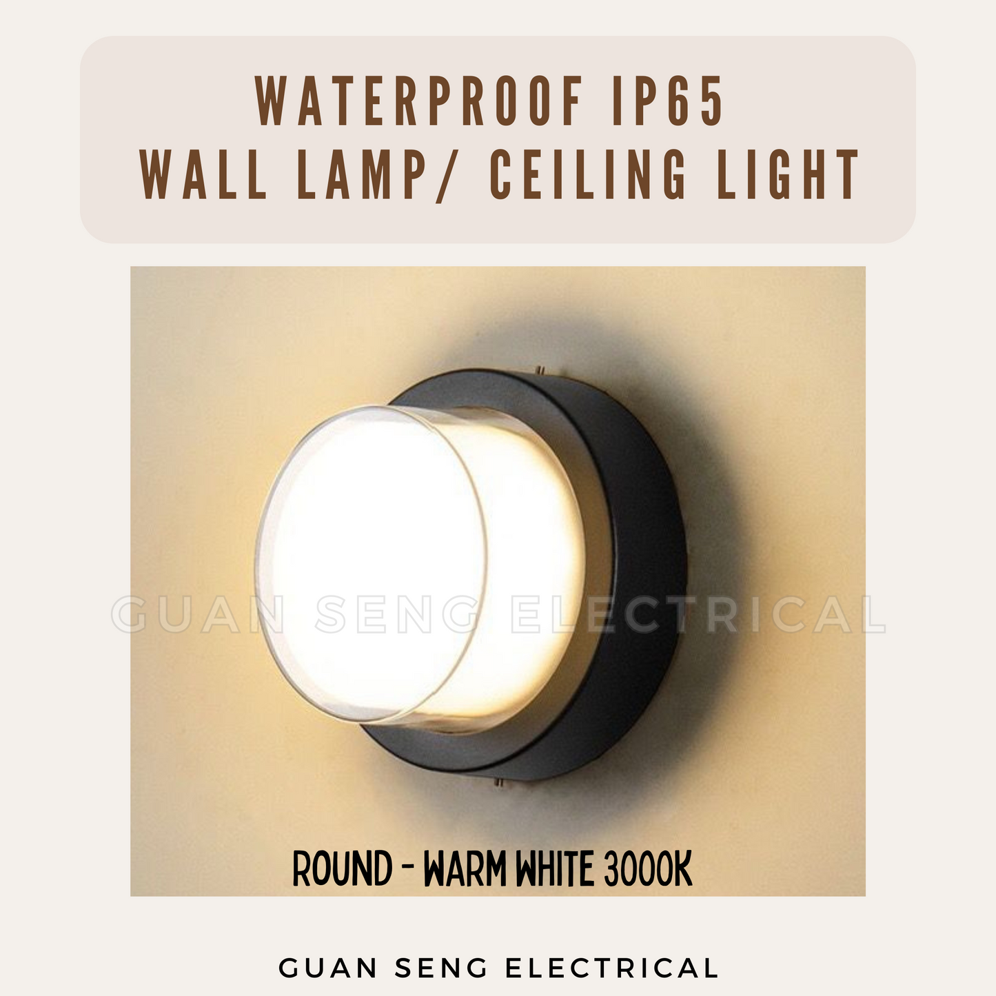 LED Waterproof Wall Lamp Ceiling Light IP65 3Tone 15W 20W Indoor Outdoor