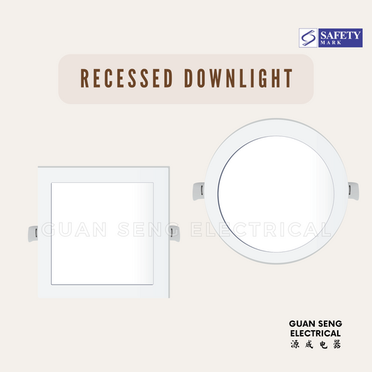 Recessed Downlight 9W 12W Square Round