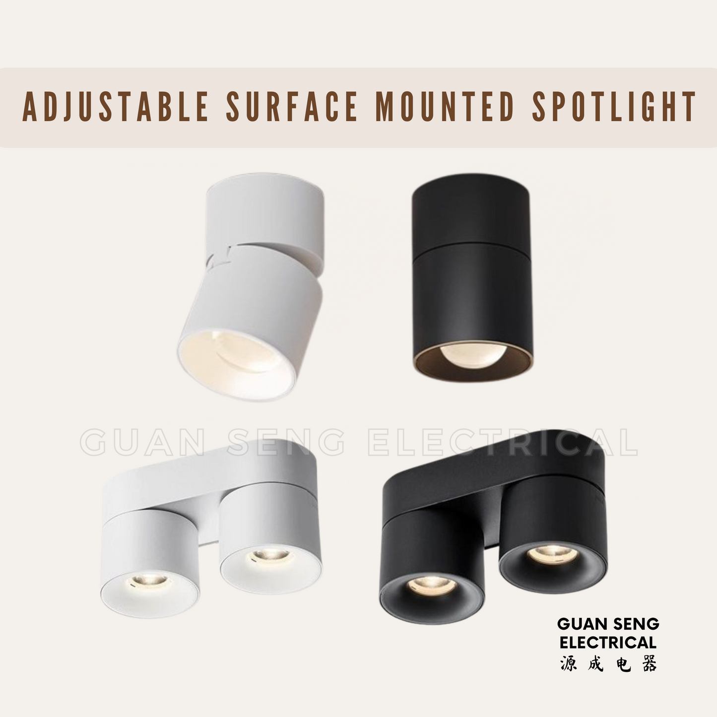 Adjustable Surface Mounted Spotlight 10W 20W