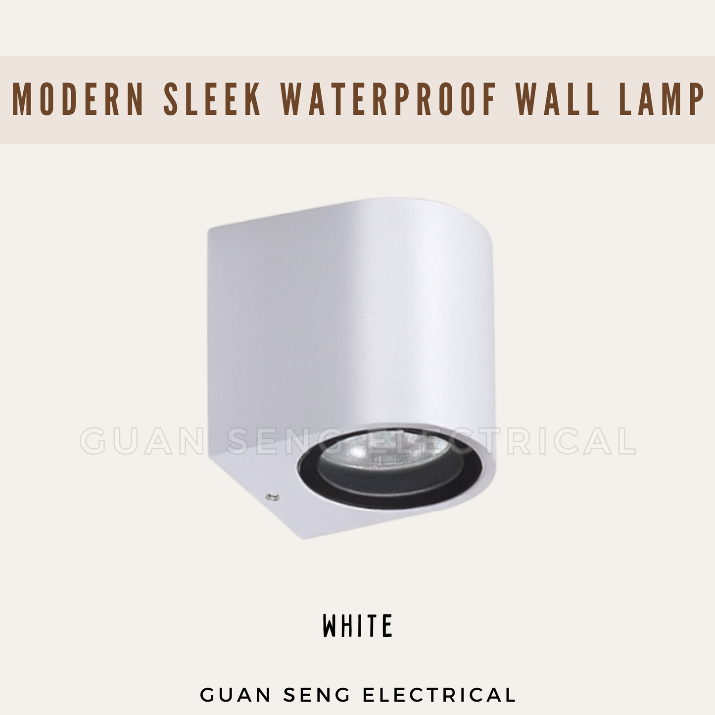 Modern Sleek Single Head Waterproof Wall Lamp - GU10 LED Indoor Outdoor Light
