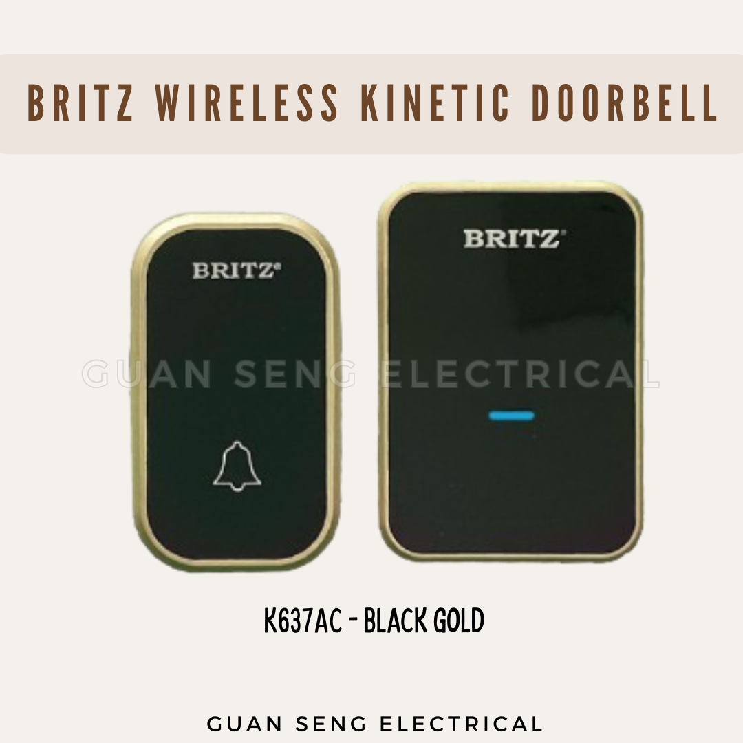BRITZ Wireless Kinetic Doorbell K637AC K638AC