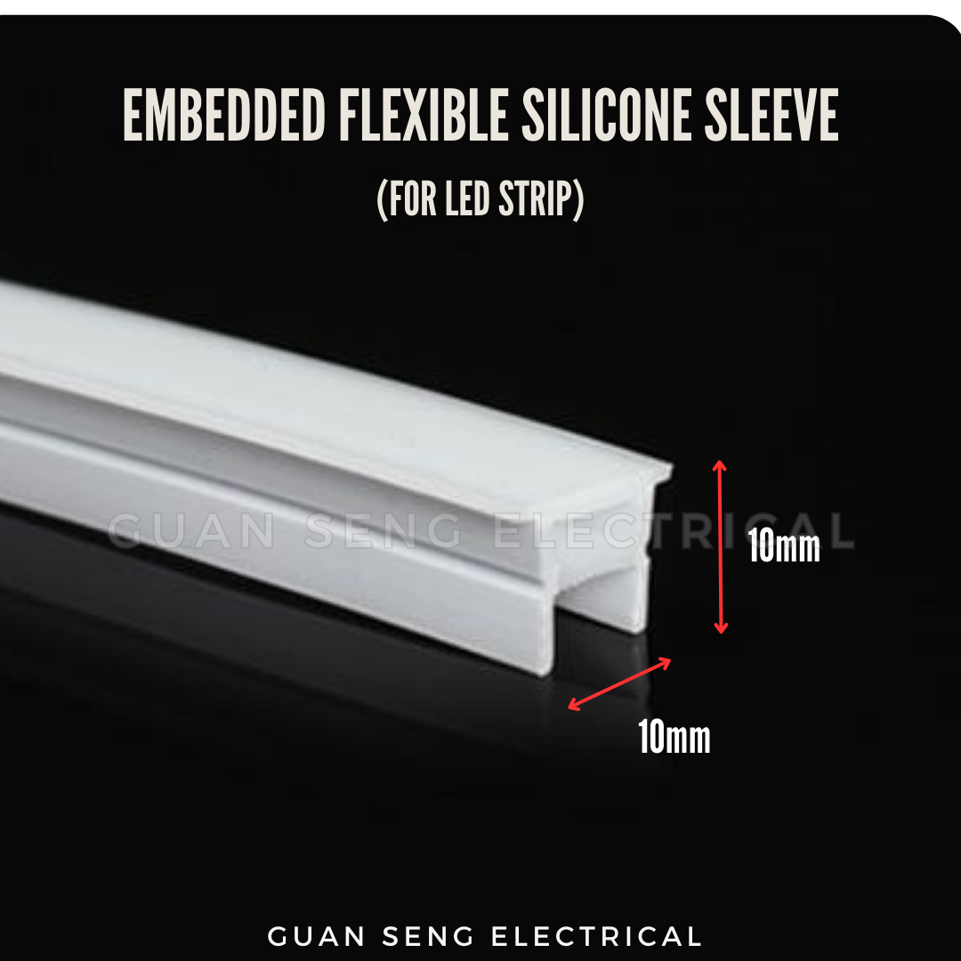 Embedded Flexible Silicon Sleeve Light Diffuser Channel LED Strip Profile