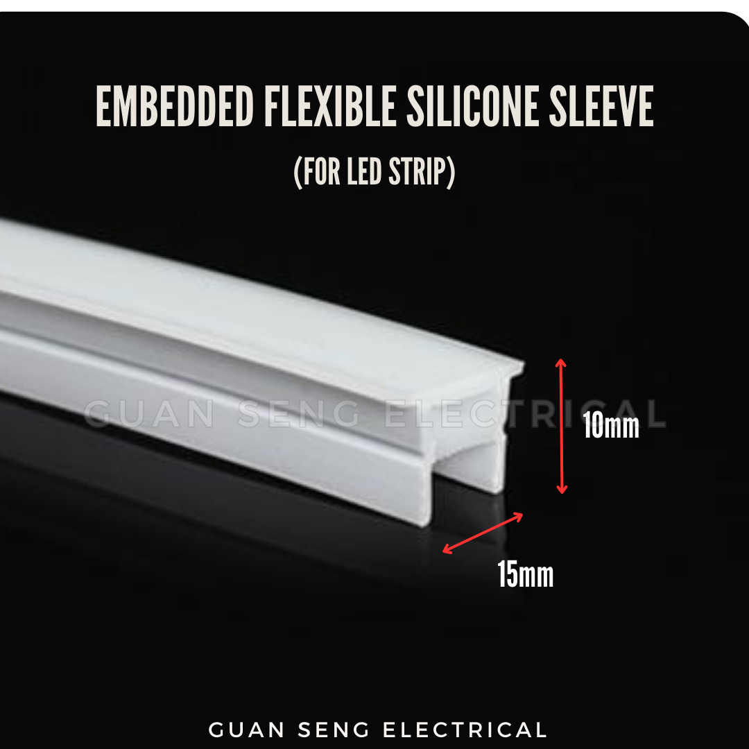 Embedded Flexible Silicon Sleeve Light Diffuser Channel LED Strip Profile