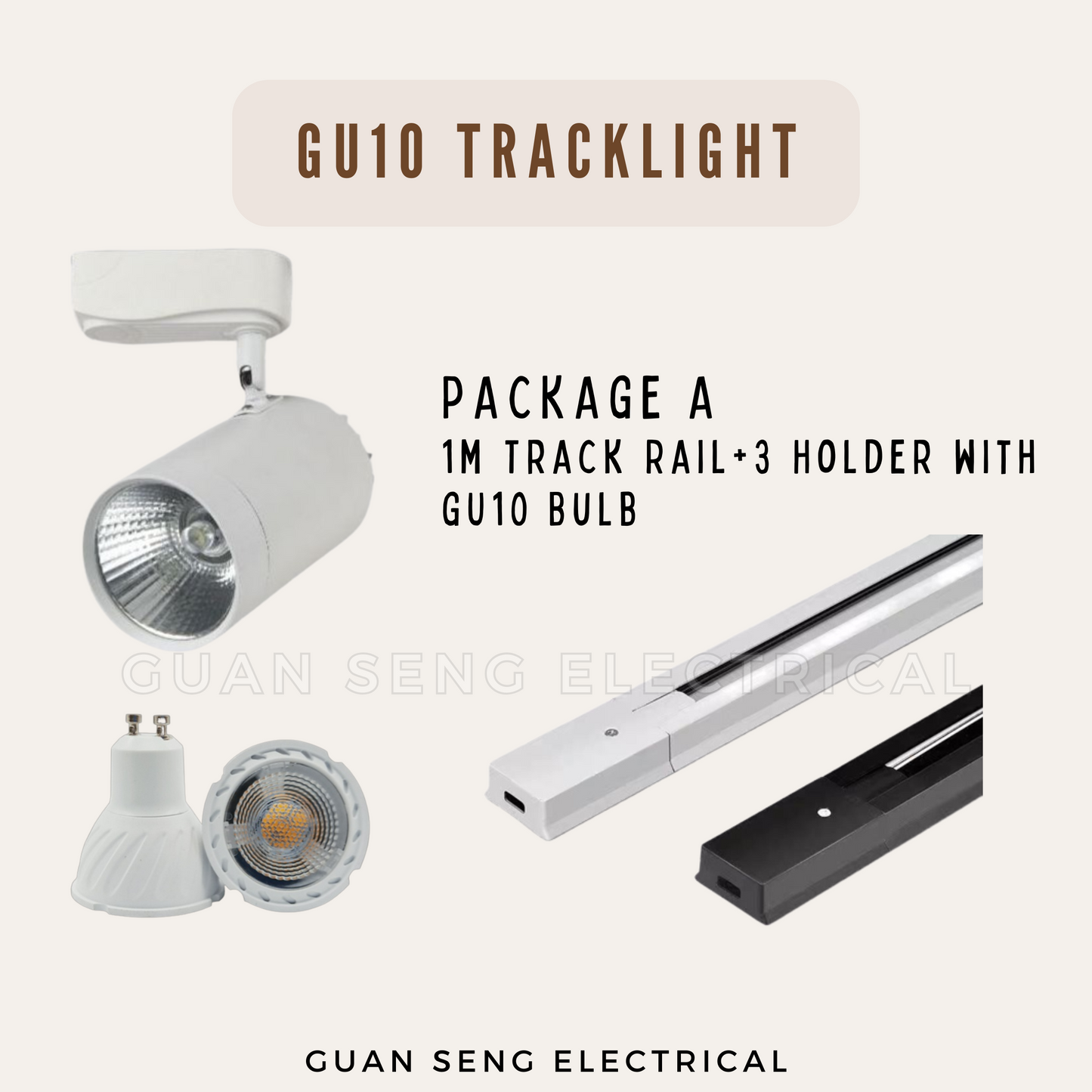 LED Tracklight with GU10 Bulb