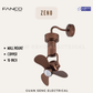 FANCO ZENO 16" DC Motor Ceiling / Wall Mounting Fan with Dimmable LED Light