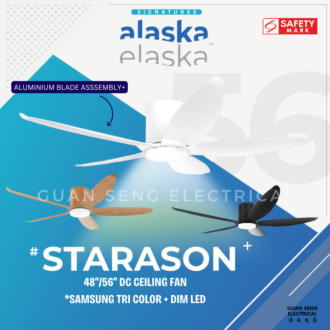 ALASKA STARASON+ 48" 56" DC Ceiling Fan 20W Samsung LED Dimmable