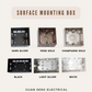 Surface Mounting Box 1 Gang 2 Gang Black White Sliver Rose Gold Champagne