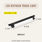 LED Diffuser Track Light 20W 24W 40W Black White | Guan Seng Electrical
