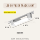 LED Diffuser Track Light 20W 24W 40W Black White | Guan Seng Electrical