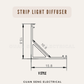 Aluminium Strip Light Profile Diffuser | Guan Seng Electrical