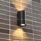 Modern Sleek Double Head Waterproof Wall Lamp - GU10 LED Indoor Outdoor Light | Guan Seng Electrical