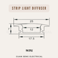 Aluminium Strip Light Profile Diffuser | Guan Seng Electrical