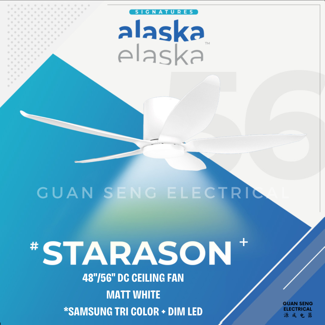 ALASKA STARASON+ 48" 56" DC Ceiling Fan 20W Samsung LED Dimmable