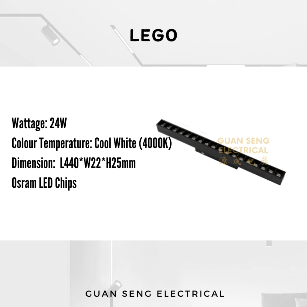 Magnetic Track Light System 48V Recessed Surface