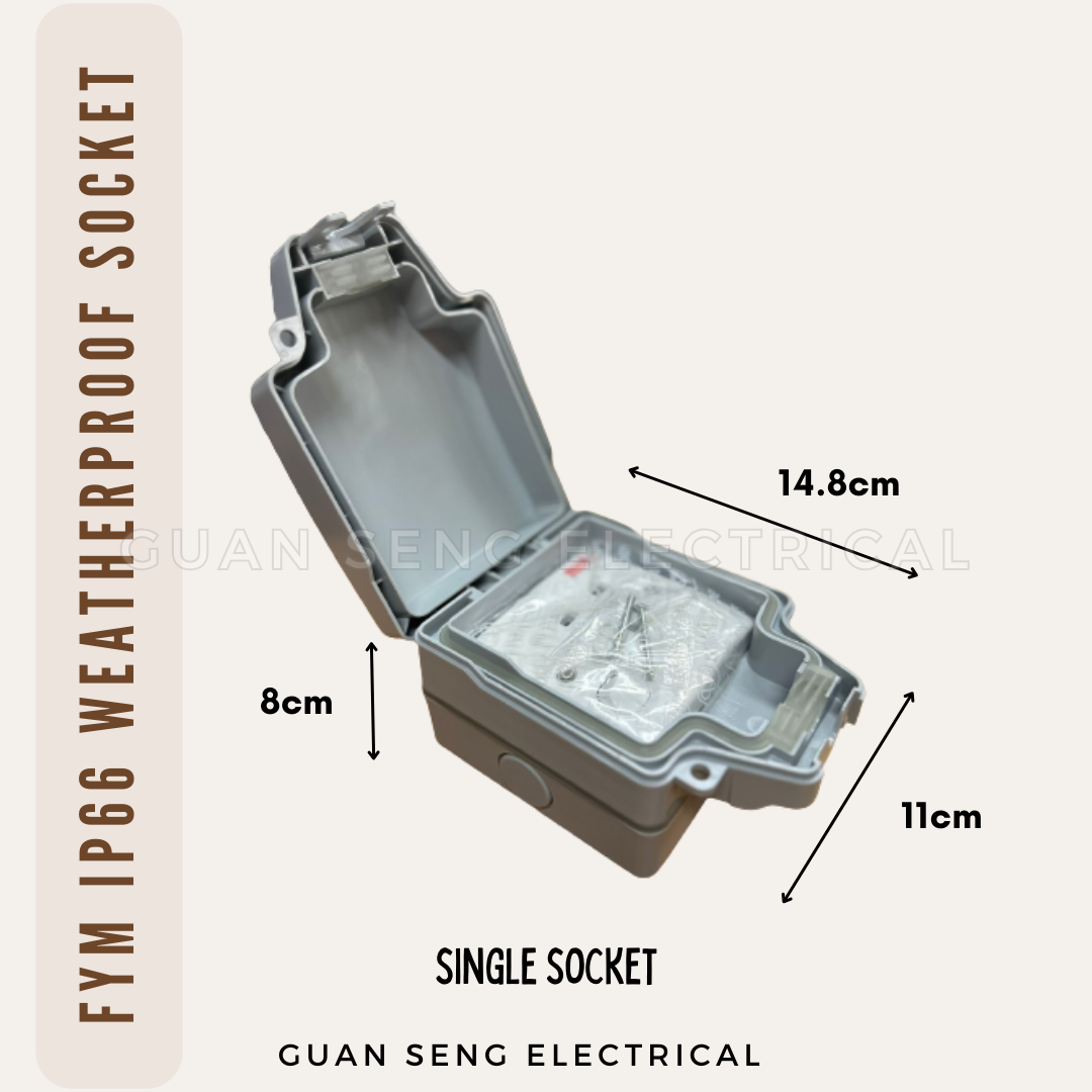 FYM IP66 Weatherproof Waterproof Switch Socket Outlet 13A
