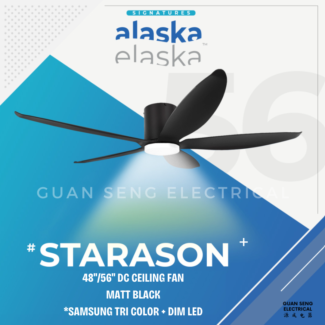 ALASKA STARASON+ 48" 56" DC Ceiling Fan 20W Samsung LED Dimmable