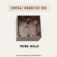 Surface Mounting Box 1 Gang 2 Gang Black White Sliver Rose Gold Champagne