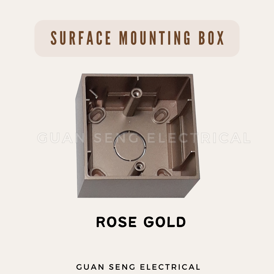 Surface Mounting Box 1 Gang 2 Gang Black White Sliver Rose Gold Champagne